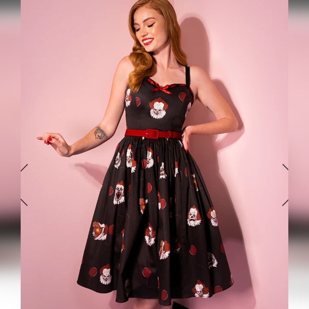 Vixen Micheline Pitt IT Pennywise Sweetheart Swing Dress XL NWT